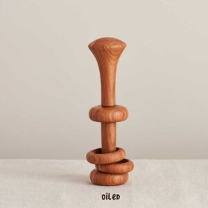oiled wooden rattle
