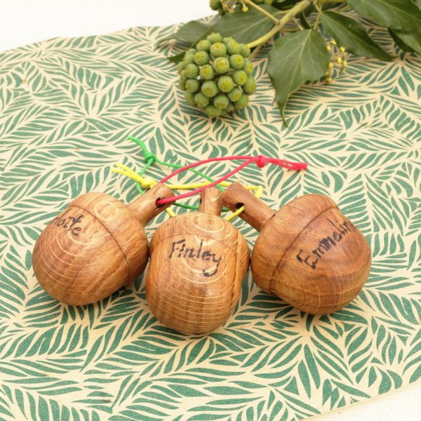 wooden acorn ornaments