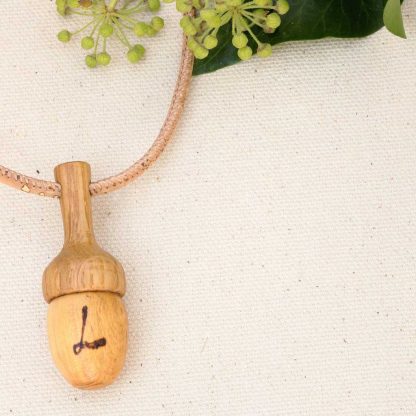 personalised wooden necklace