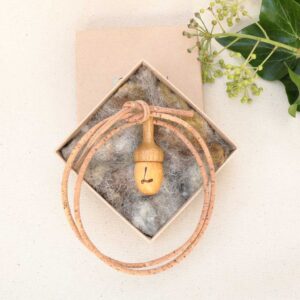 personalised acorn pendant