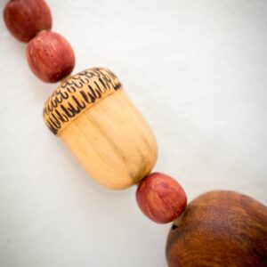 Handmade Wooden Bead Necklace - Image 3