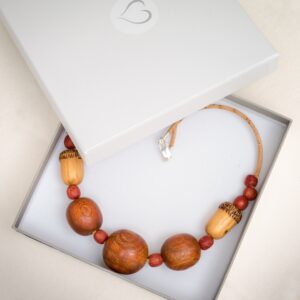 Handmade Wooden Bead Necklace - Image 6