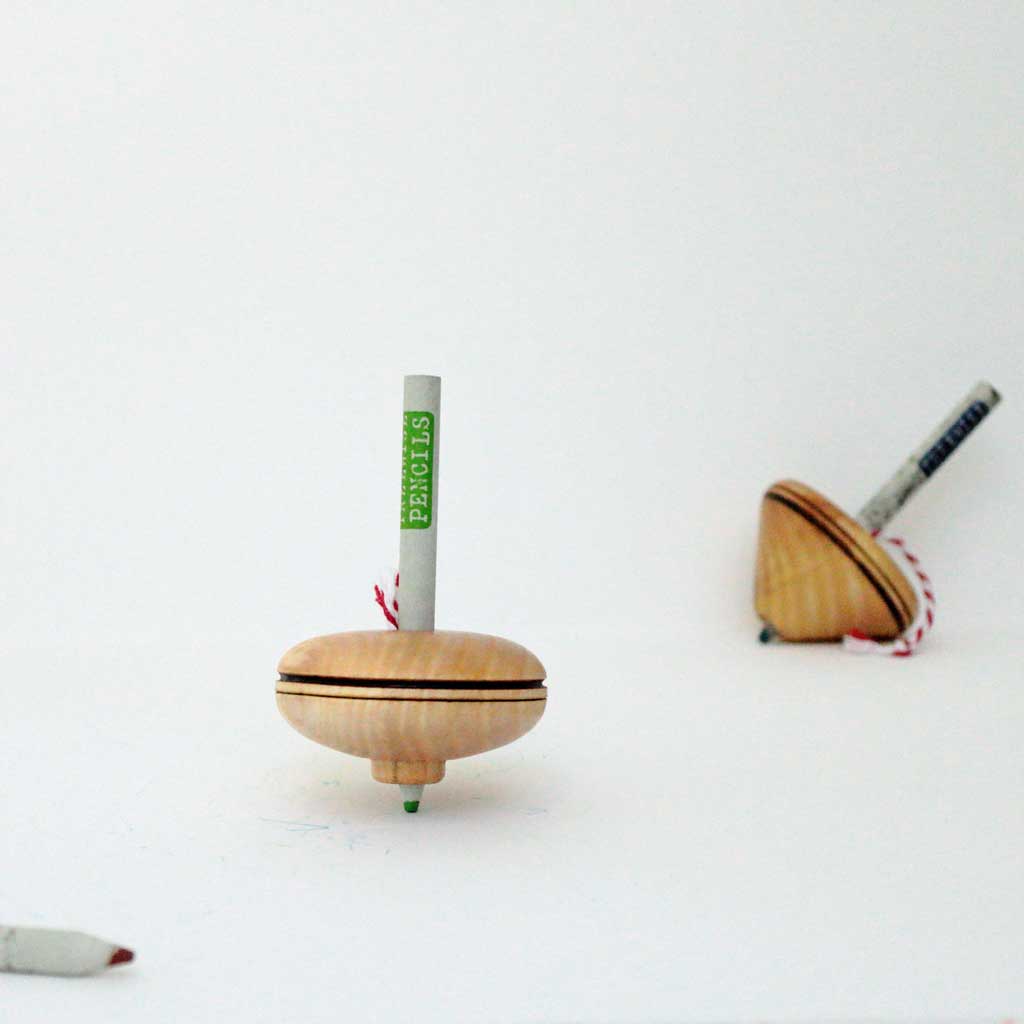 Pencil Spinning Tops • Love HeartWood