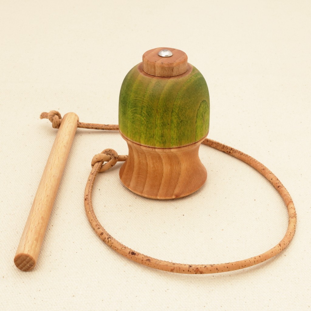 spinning top with string whip & peerie • whipping top • Love HeartWood