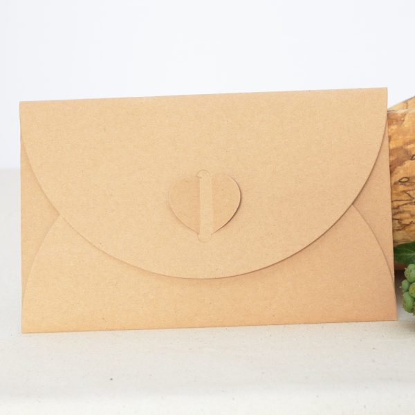 kraft paper envelope for love heartwood gift card