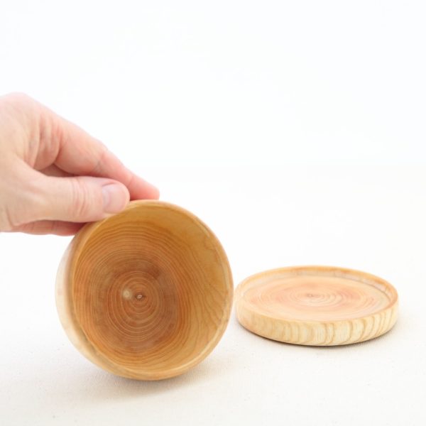 inside of a small wooden bowl