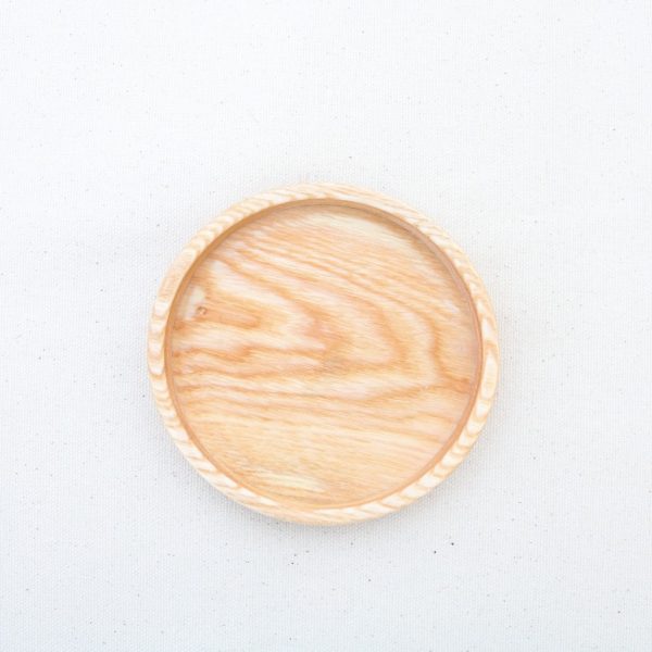 small ash wood plate