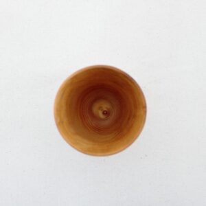 top view of wood cup