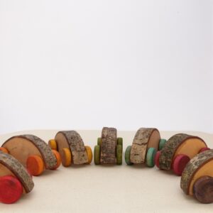 wooden car set