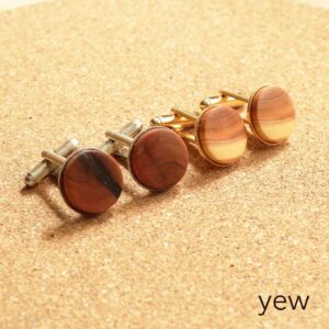 Handmade wooden cufflinks that embody the beauty of nature, allowing you to make a statement with sustainable style.