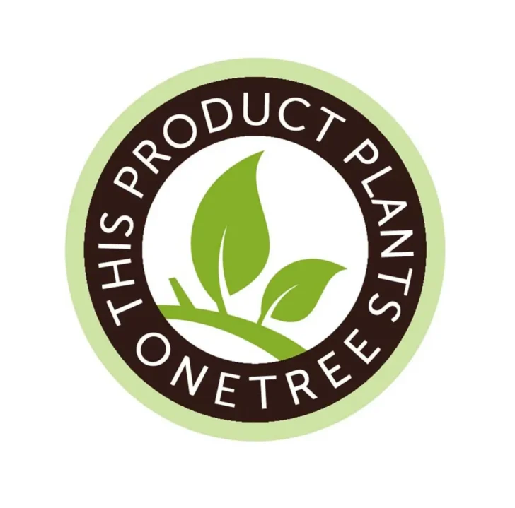 this product plants one tree love heartwood brown and green logo