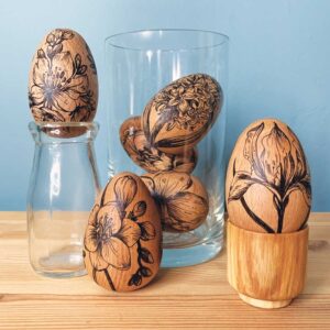 Wooden Egg Set - Spring Flowers - Image 3