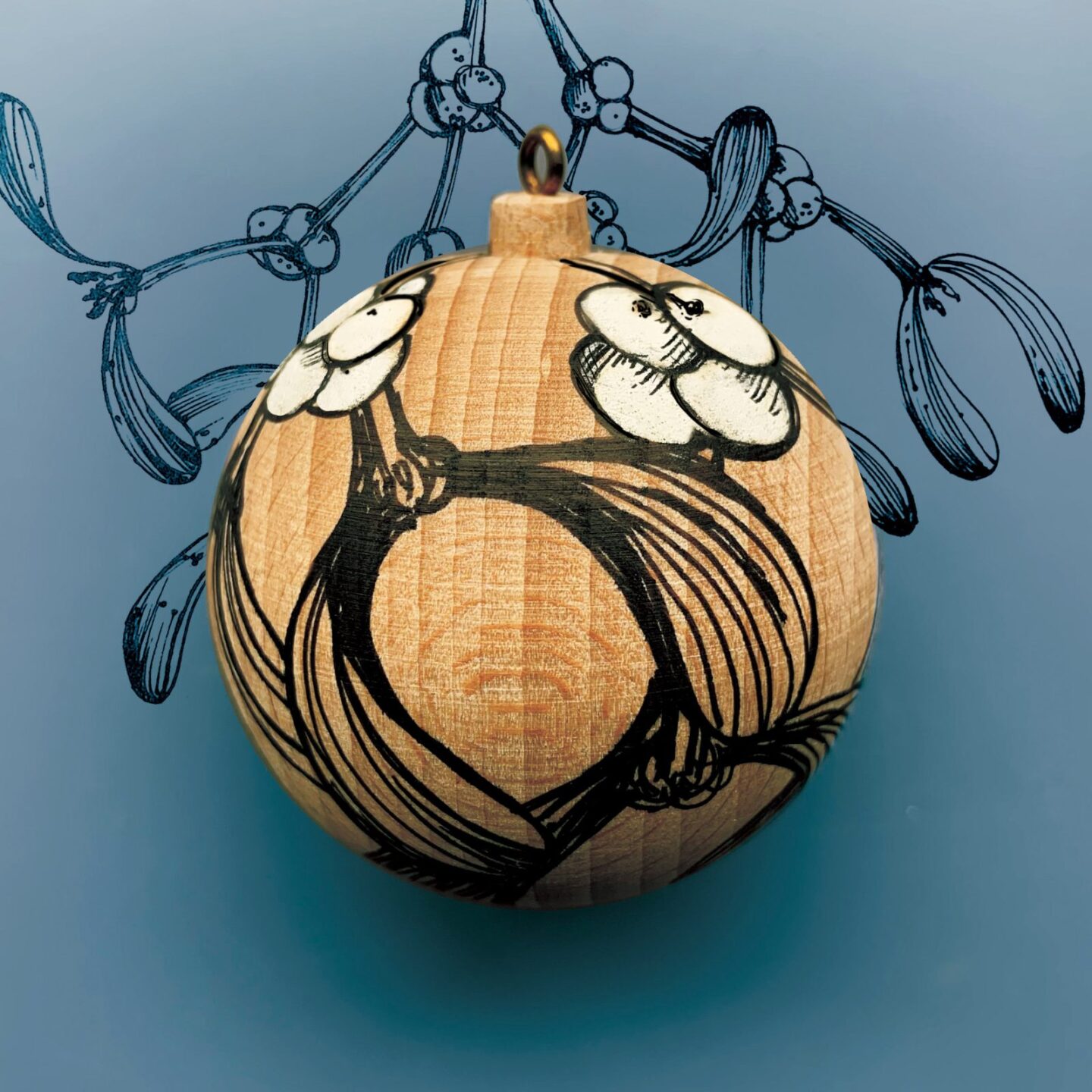 Mistletoe Christmas Ornament for 2023