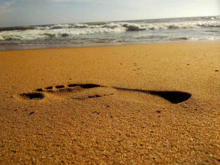 footprint in the sand