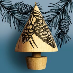 Front view of the Scots Pine Bauble