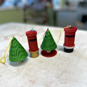 kids turned wooden christmas decorations