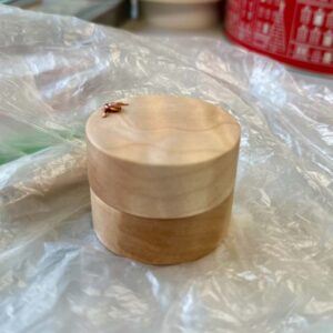 handmade wooden engagement ring box closed