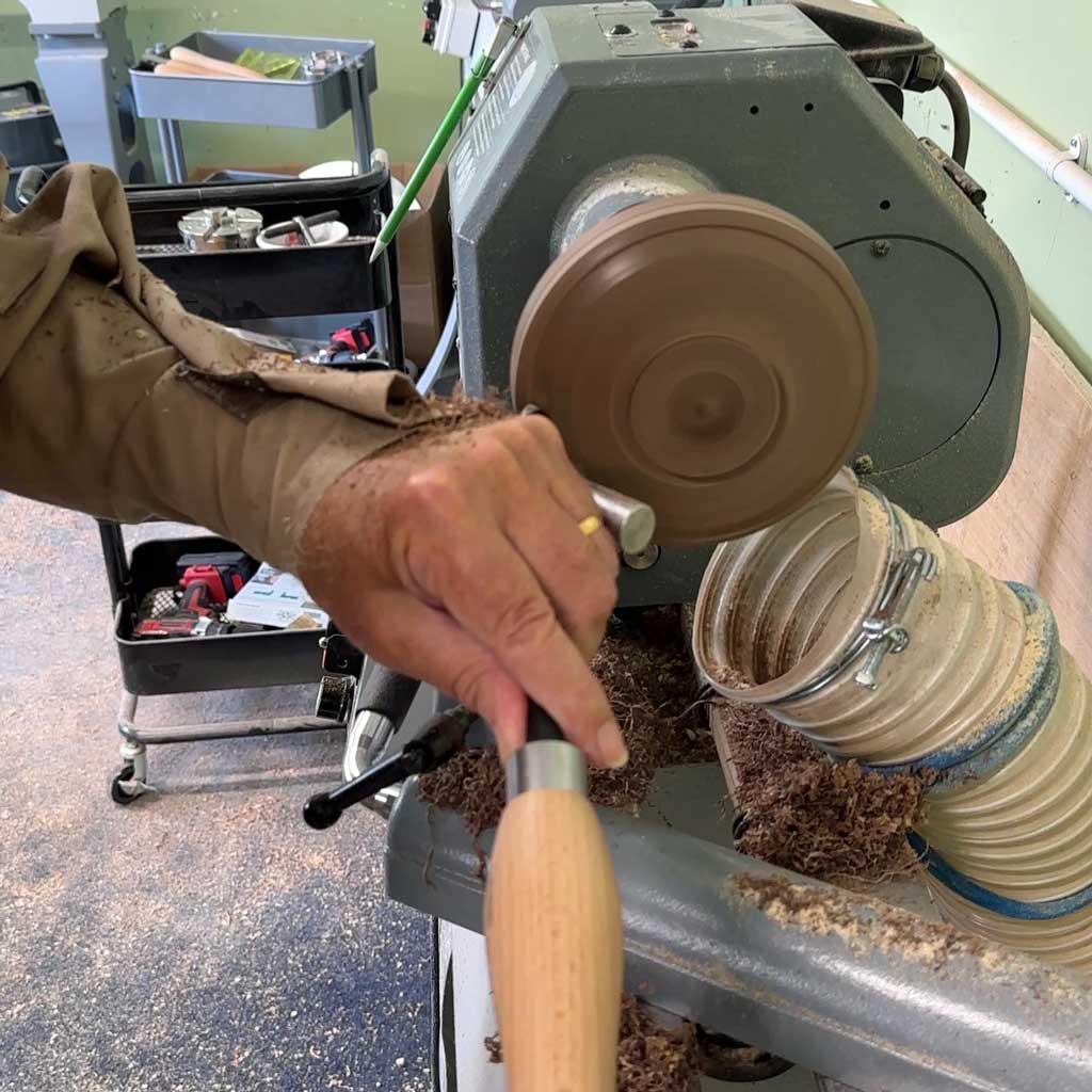 Learn to turn a wooden bowl on the lathe