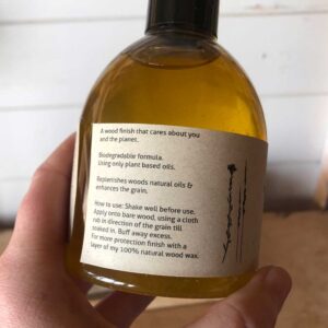 tung oil bottle label