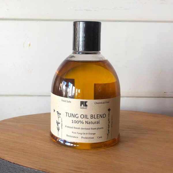 a bottle of Natasha Craig tung oil blend