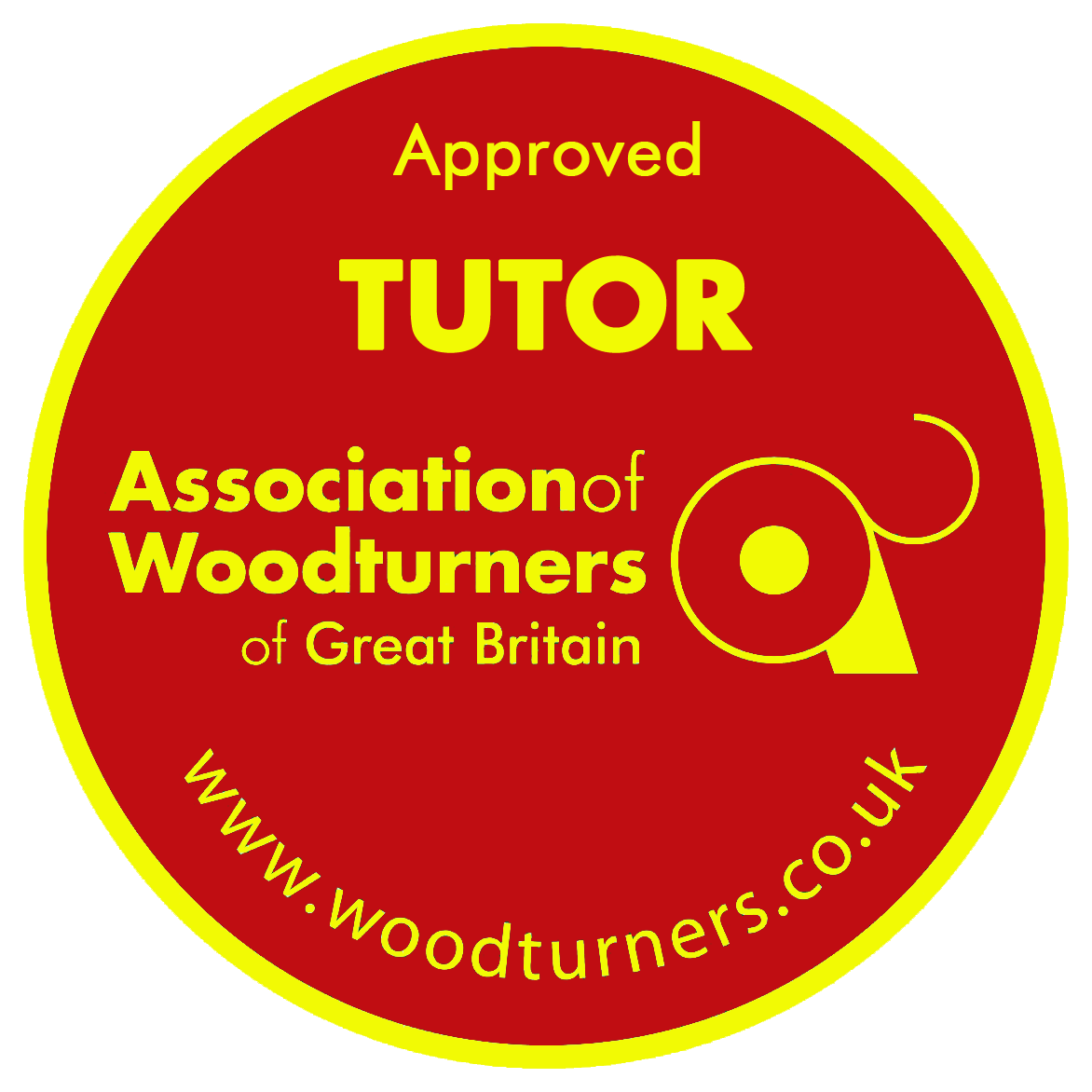The Approved Tutor for Woodturners badge