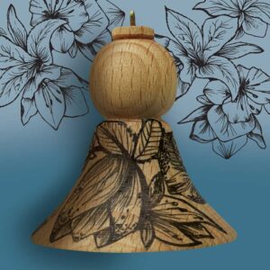 Left side of the Hellebore wooden angel