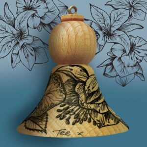 Right side of the Hellebore wooden angel